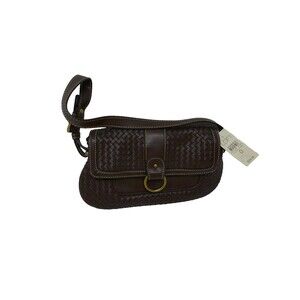 Ann Taylor Loft Brown Basket Weave Handbag Purse Shoulder Bag NWT